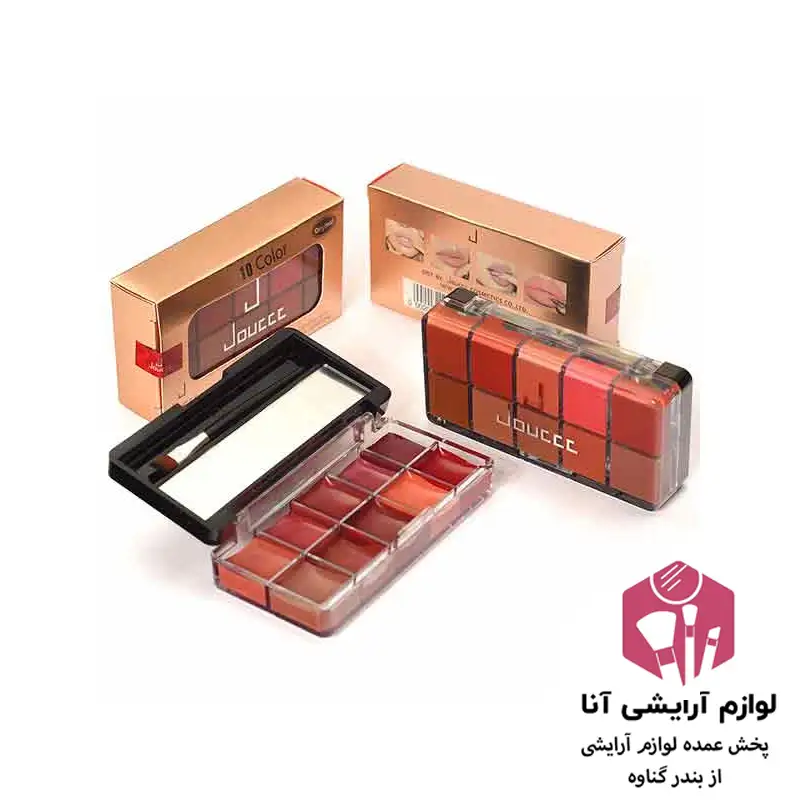 پالت رژ لب 10 رنگ دوسه – پک 12 عددی