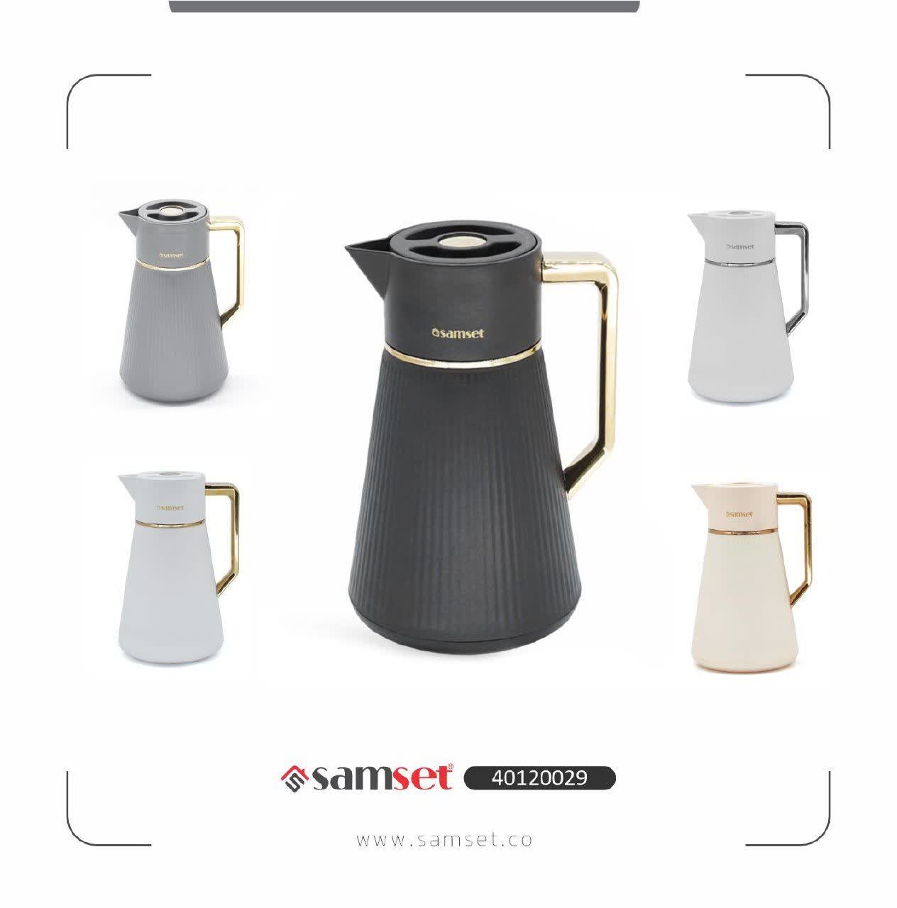 ☕️ فلاسک ۱ لیتری دسته طلایی سام‌ست