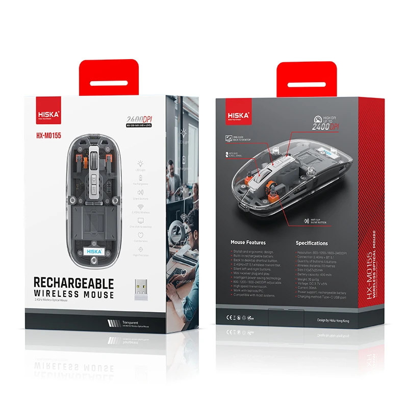ماوس بی سیم هیسکا مدل HISKA HX-MO155