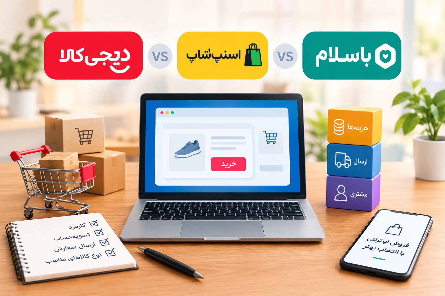 آشنایی با مدل فروش در اسنپ‌شاپ، دیجی‌کالا و باسلام